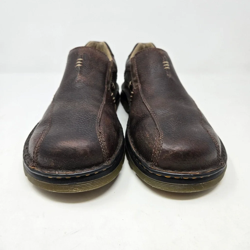 Dr. Martens Mawgan Slip On Loafers Dark Brown Leather Mens 11 AirWair Bouncing